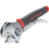 Crescent 037103299710 Locking Adjustable Dual Material Wrench, 10" L, 2-18/25" Max Width, Chrome/Polished
