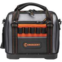 Crescent 037103368782 14" Tradesman Closed Top Tool Bag, Polyester, 32 Pockets, Black/Grey