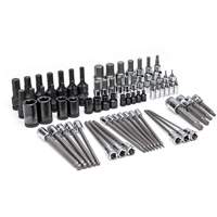 Gearwrench 099575101038 Jeu de douilles de forets &agrave; prises m&eacute;triques dans un plateau de rangement en mousse, 74 Mcx