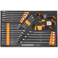 Gearwrench 099575101083 6-Point Combination Wrench and Hex Key Set in Foam Storage Tray