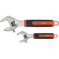 Crescent 037103349835 Quick-Fit-Jaw Adjustable Wrench Set, Adjustable, 2 Pieces, Imperial and Metric