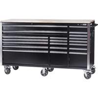JET 842631 HDRC7220 HD Series Roller Cabinet, 20 Drawers, 72" W x 24" D x 42-3/10" H, Black