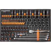 Gearwrench MEGAMOD247 Jeu d'outils de m&eacute;canicien dans des plateaux modulaires en mousse avec conteneur de rangement, 247 morceaux