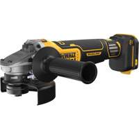 DEWALT DCG410VSB Meuleuse &agrave; vitesse variable sans balai et sans fil avec interrupteur &agrave; palette MAX* XR (outil seulement), Roue de 4-1/2" - 5", 20 V