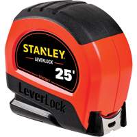 Stanley Tools STHT30817S High-Visibility LEVERLOCK&reg; Tape Measure, 25', Imperial Graduations