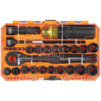 Klein Tools 65400KNECT KNECT Essential Pass Through Impact Socket Set, 28 Pcs, Impact, 3/8" Drive Size