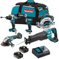 Makita DLX5077TX1 Ensemble de 5 outils sans balai 18V LXT, Lithium-ion, 18 V