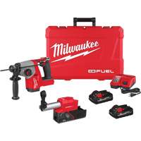 Milwaukee 2908-22DE FUEL SDS Plus Rotary Hammer with Dust Extractor Kit, 18 V, 5/8", 1400 RPM