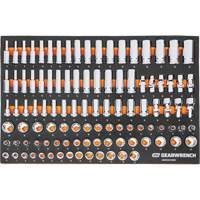 Gearwrench MEGAMOD358 MEGAMOD Metric Mechanics Tool Set in Modular Foam Trays with Rolling Cabinet, 358 Pieces