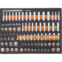 Gearwrench MEGAMOD358 MEGAMOD Metric Mechanics Tool Set in Modular Foam Trays with Rolling Cabinet, 358 Pieces