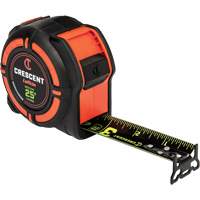 Lufkin By Crescent L1125NE WORKHORSE NITE EYE Tape Measure, 1-1/4" x 25', SAE Graduations