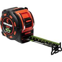 Lufkin By Crescent L1316CMEB-02 Shockforce NITE EYE Tape Measure, 1-1/4" x 16'/5 m, Metric/SAE Graduations