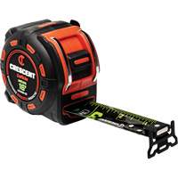 Lufkin By Crescent LM1316B-02 Shockforce NITE EYE Magnetic Tape Measure, 1-1/4" x 16', SAE Graduations
