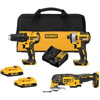 DEWALT DCK379D2 Ensemble de trois outils combin&eacute;s sans fil et sans balai, Lithium-ion, 20 V