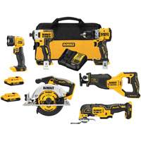 DEWALT DCK648D2 Ensemble six outils sans fil &agrave; moteur sans balai XR , Lithium-ion, 20 V