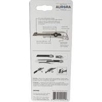 Outils Aurora UAY902 Couteau professionnel de 18 mm avec verrouillage &agrave; cliquet, Acier inoxydable, Robuste, Prise en Plastique