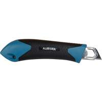 Outils Aurora UAY903 Couteau professionnel de 18 mm, Acier inoxydable, Robuste, Prise en Caoutchouc