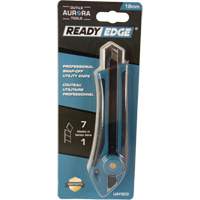 Outils Aurora UAY903 Couteau professionnel de 18 mm, Acier inoxydable, Robuste, Prise en Caoutchouc