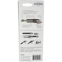 Outils Aurora UAY903 Couteau professionnel de 18 mm, Acier inoxydable, Robuste, Prise en Caoutchouc