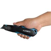 Aurora Tools UAY906 Retractable Safety Knife , Stainless Steel, Heavy-Duty, Plastic/Aluminum Handle