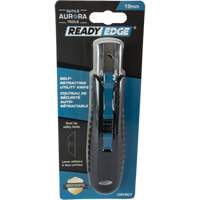 Outils Aurora UAY907 Couteau de s&eacute;curit&eacute; r&eacute;tractable standard READYEDGE, Acier inoxydable, Prise en Caoutchouc
