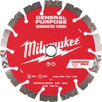 Milwaukee 49-93-9007 Lame diamant&eacute;e segment&eacute;e turbo &agrave; usage g&eacute;n&eacute;ral DIAMOND MAX
