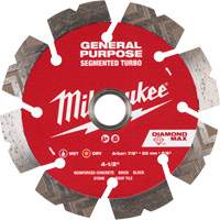 Milwaukee 49-93-9004 DIAMOND MAX Segmented Turbo General Purpose Diamond Blade