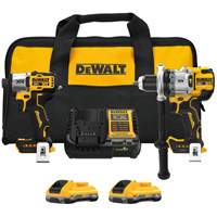 DEWALT DCK2101QQ2 Combo 2 outils MAX XR – Perceuse &agrave; percussion 3 vitesses et visseuse &agrave; chocs, batteries XR POWERPACK*, Lithium-ion, 20 V
