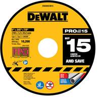 DEWALT DWA8053B15 Meule &agrave; tronçonner pour m&eacute;tal, 6" x 0,045", Arbre de 7/8", Type 1, Oxyde d'aluminium