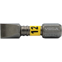 Vega T125F12A Impactech&reg; Insert Bit, Slot, 12F-14R, 1/4" Drive