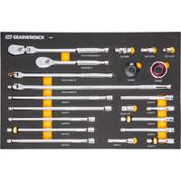 Gearwrench 86521 3/8" 90-Tooth Ratchet & Drive Tool Set with Foam Storage Tray