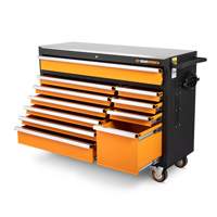 Gearwrench 83247 Rolling Tool Cabinet with Stainless Steel Worktop, 11 Drawers, 52" W x 18" D x 36" H, Black/Orange