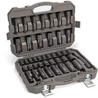 Gearwrench 89094 6 Point SAE/Metric Socket Set, 44 Pcs, Impact, 1/2" Drive Size, Deep