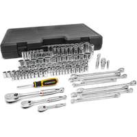 Gearwrench 89058 1/4", 3/8" & 1/2" Drive 6 & 12 Point Standard & Deep SAE/Metric Mechanics Tool Set