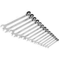Gearwrench 86660 Jeu de cl&eacute;s &agrave; cliquets r&eacute;versibles SAE &agrave; 12 pans et 90 dents, Combinaison &agrave; cliquet, 14 morceaux, Imp&eacute;rial