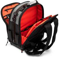 Crescent CTB1000T Tradesman Backpack, 18" L x 10" W, Black/Grey/Orange, Polyester