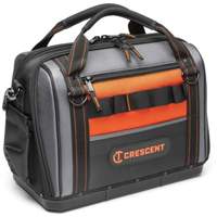 Crescent CTB1750N 17" Tradesman Closed Top Tool Bag, Polyester, 3 Pockets, Black/Grey/Orange