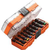 Klein Tools 65109IMPCT Jeu de douilles KNECT, 9 Mcx, Chocs, Prise de 3/8", Profond