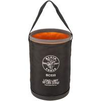 Klein Tools BC535. Straight Utility Bucket, 17" L x 12" W x 4" H, Nylon, Black/Grey/Orange