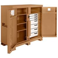 Knaack 112-KL Armoire de chantier mod&egrave;le 112 avec cadenas, Acier, 54,9 pi³, Havane