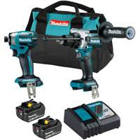 Makita DLX2516TX1 Ensemble d'outils sans fil LXT &agrave; moteur sans balais : visseuse &agrave; chocs et perceuse-visseuse &agrave; percussion, 18 V