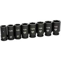Gearwrench 84036 6 Point SAE Socket Set, 8 Pcs, Impact, 3/4" Drive Size, Deep