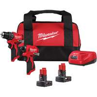 Milwaukee 3494-22 Ensemble deux outils sous-compacte sans balai M12, Lithium-ion, 12 V
