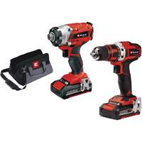 Einhell 4257245 Cordless 1/2” Drill/Driver & 1/4” Impact Kit, Lithium-Ion, 18 V