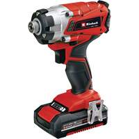 Einhell 4510064 Cordless Impact Driver Kit, 1/4", 1240 in-lbs Max. Torque, 18 V, Lithium-Ion