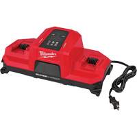 Milwaukee 48-59-1816 Super chargeur simultan&eacute; &agrave; deux baies M18 avec 4 points de montage, 18 V, Lithium-ion