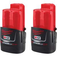 Milwaukee 48-11-2422 M12 REDLITHIUM CP2.0 Compact Batteries, Lithium-Ion, 12 V, 2 Ah