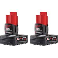 Milwaukee 48-11-2442 M12 REDLITHIUM XC4.0 Batteries, Lithium-Ion, 12 V, 4 Ah