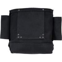 Kuny's 59140 Phantom Collection Nut & Bolt Bag with 2 Sleeves, Canvas, 3 Pockets, Black