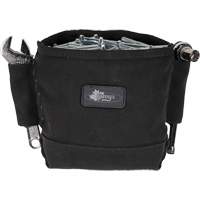 Kuny's 59140 Phantom Collection Nut & Bolt Bag with 2 Sleeves, Canvas, 3 Pockets, Black